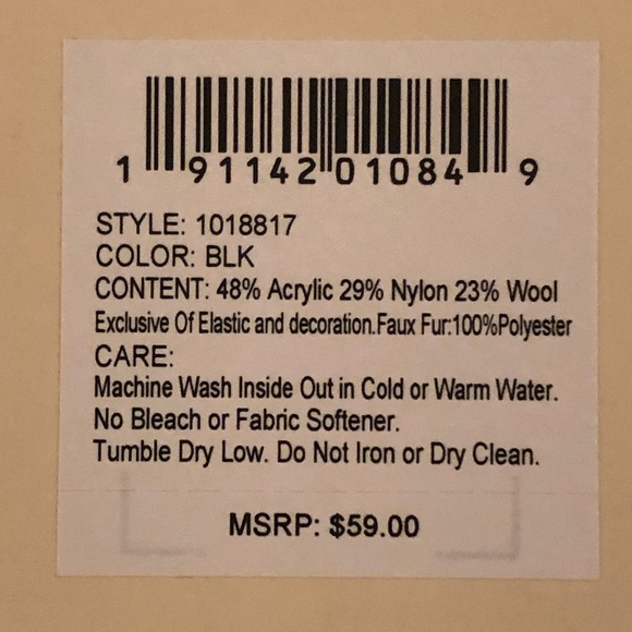 UGG Faux Fur Tall Rain Boot Socks Black MSRP $59 - Picture 8 of 8